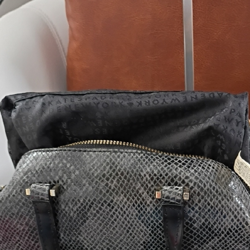 Kate Spade Gray Snake Print Mini Mira Parliament Satchel *NWOT* - Picture 10 of 11